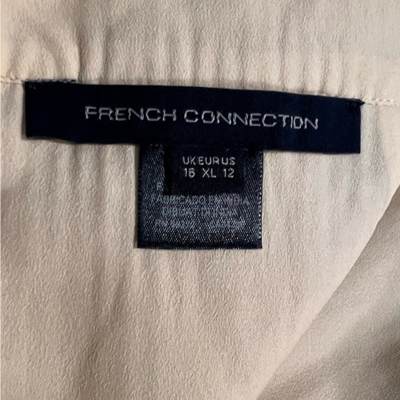 French Connection Gold Sequin Skater Mini Skirt size 12 - Picture 3 of 5